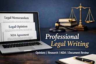 draft legal opinion, legal memo, legal research, nda, document review