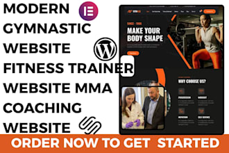 build modern gymnastic website fitness trainer website mma coaching website