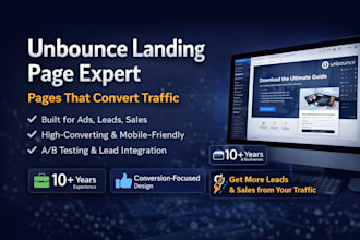 design and optimize high converting unbounce landing pages