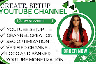 create and setup youtube channel with SEO, branding, banner