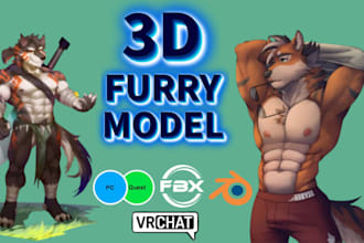 do vrchat avatar furry avatar 3d models vr charactar 3d rigging a