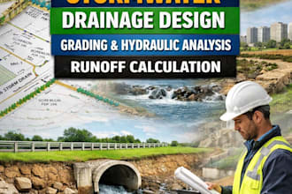 stormwater drainage design grading plan hydraulic analysis runoff