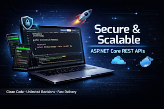 build secure scalable asp dot net core rest API with csharp entity framework jwt