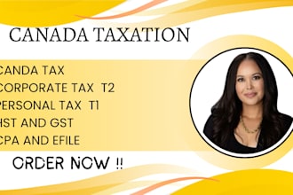 prepare and efile canada corporation tax as cpa, business tax canada bookkeeping