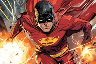 do comic book illustration, marvel comic superhero