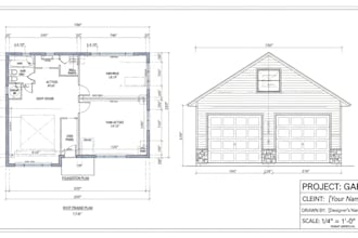 create professional garage blueprints for permits