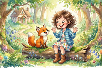 children story book illustration children story children story book illustration