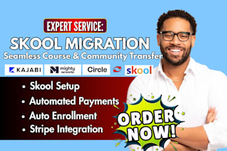 migrate skool community to gohighlevel, kajabi, discord community server