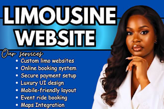 design a limousine, chauffeur, transportation, limo service and booking website