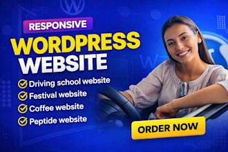 design driving school website in wordpress for taxi booking and qualified leads
