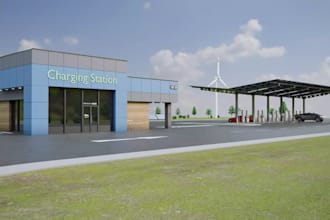 renovate 3d ev charging station,fuel station, construction,3d floor,car wash,pub