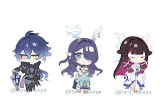 cute chibi characters fanart,pfp stick