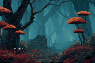 create 2d environment and game background for you