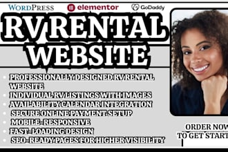 rv rental website camper rental website website redesign travel rental website