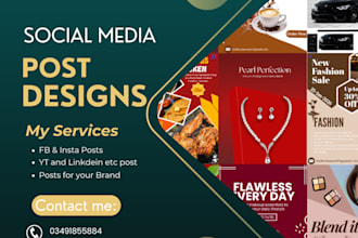 design social media posts for your brand and fb and insta