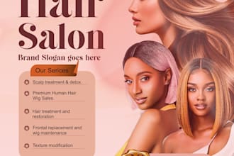 design salon and beauty advertisement poster