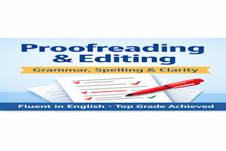 proofread and edit your english writing for grammar and clarity