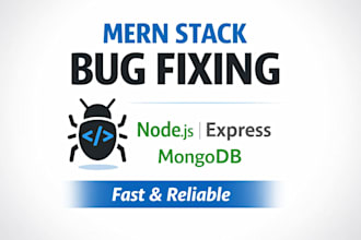 fix mern stack bugs, errors and issues in react node mongodb
