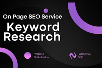 do on page SEO and keyword resarch to rank your website