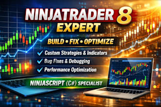 build, fix and optimize ninjatrader 8 strategies and indicators