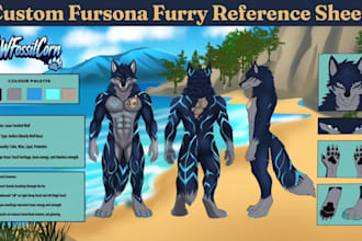 draw fursona furry reference sheet furry ref sheet oc anime character ref sheet