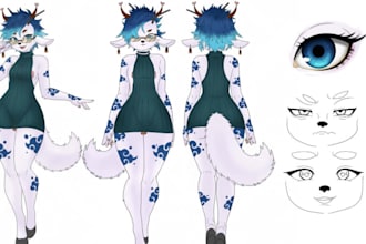 draw fursona furry reference sheet wolf furry ref sheet anthro nsfw furry artist