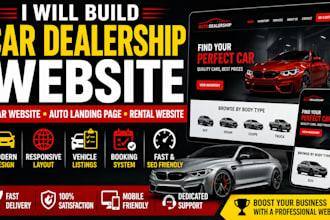 build car dealership website car website auto car landing page rental website
