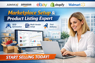setup jumia multi vendor amazon ebay shopify walmart marketplace product listing