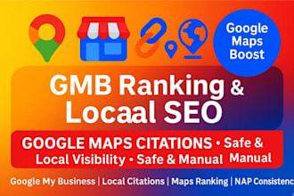 build local citations and google map citations for local SEO