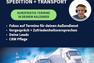do cold calling for transport or logistics and put results directly in your CRM