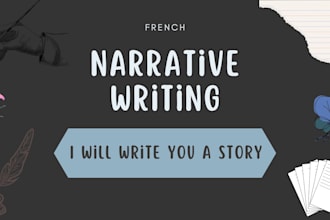 write you a story in french
