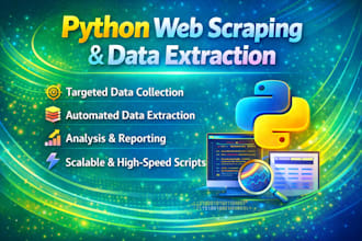 do python web scraping, data extraction and automation