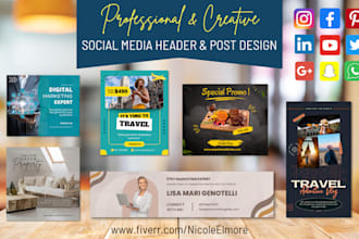 create a social media header or post design for you