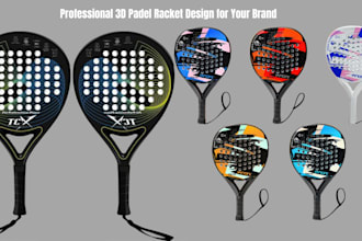 make 3d padel racket designs for your brand