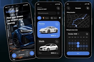 build luxury car rental app, ai limousine and chauffeur booking app, taxi app
