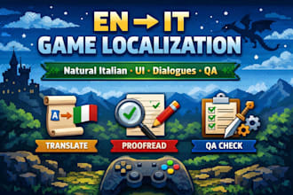 translate and localize your video game from english to italian