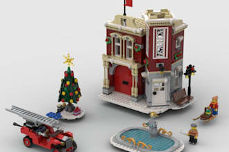 design custom 3d lego model car bike with PDF instructions and bricklink file