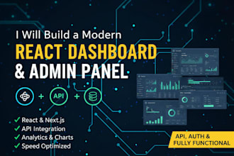 build a modern react dashboard and admin panel with nextjs