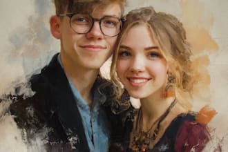 create oil painting, digital oil painting