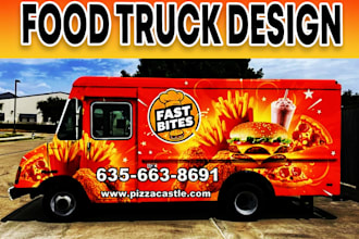do unique custom food truck wrap, food truck design, truck wrap