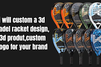 do 2d or3d padel racket designs for your brand