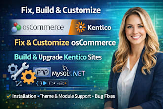 design fix oscommerce kentico umbraco website design asp net errors fix redesign