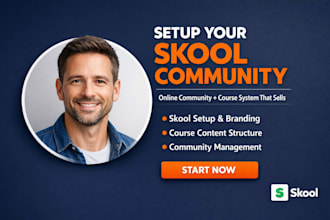 build monetized skool community with course upload, gamification and engagement