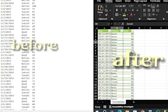 clean organize and transform excel data