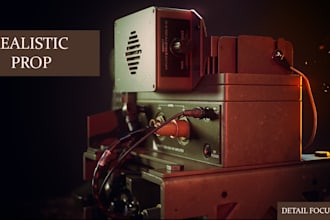 create 3d game and film props high poly and low poly