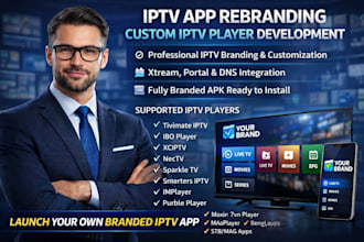 professionally rebrand new iptv apps tivimate ibo player xciptv nextv sparkle tv