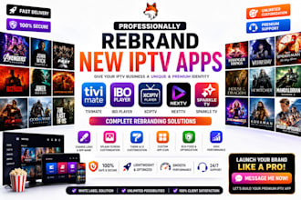 professionally rebrand new iptv apps tivimate ibo player xciptv nextv sparkle tv