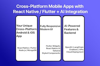 make react native expo or flutter app with ai integration backend deployment