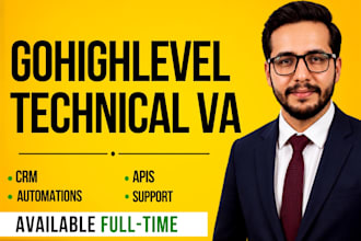 be your gohighlevel VA for CRM, automations and support
