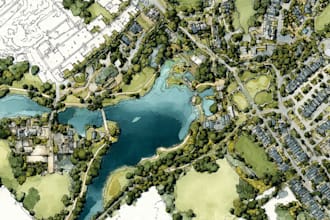 professionally draw a map illustration or site plan